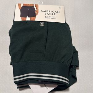 American Eagle Pocket Boxers Mens Small Ultra Soft Green